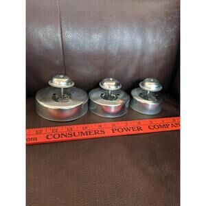 The Pampered Chef Cut-N-Seal Sandwich Cutter Sealer, Set/3 Sizes 3", 3.5" & 4"